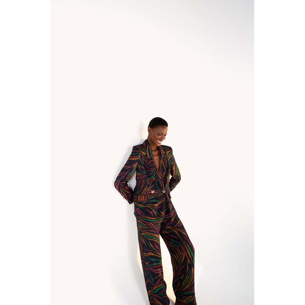 Farm Rio SHINNY ZEBRA PANTS